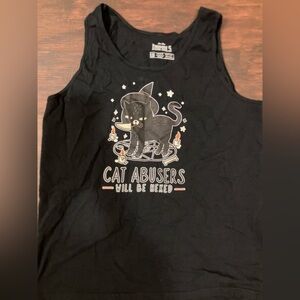 Mystical Black Cat Tank Top cat abusers will be hexed
